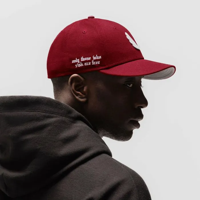 Men Hats and Headwear ASRV New Era 59Fifty Low Profile Hat Crimson Redwhite wings