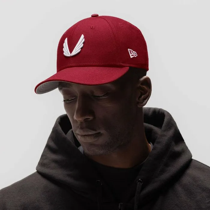 Men Hats and Headwear ASRV New Era 59Fifty Low Profile Hat Crimson Redwhite wings