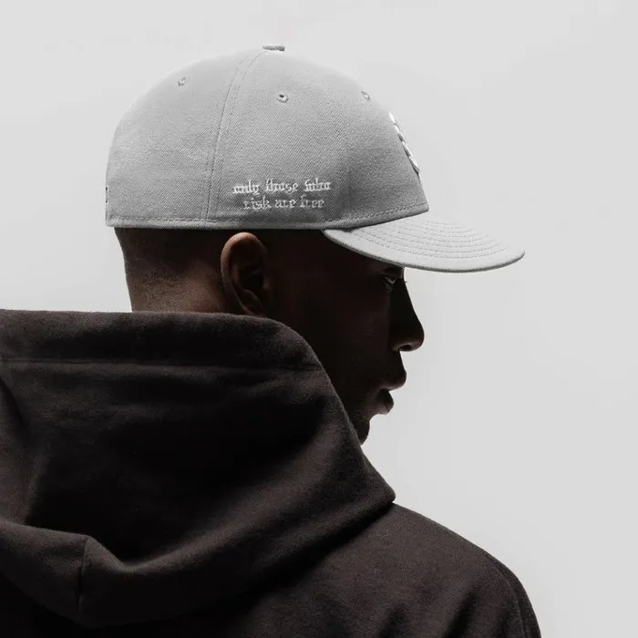 Men Hats and Headwear ASRV New Era 59Fifty Low Profile Hat Greywhite wings