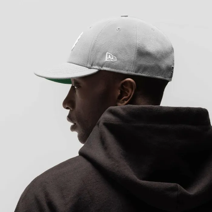 Men Hats and Headwear ASRV New Era 59Fifty Low Profile Hat Greywhite wings