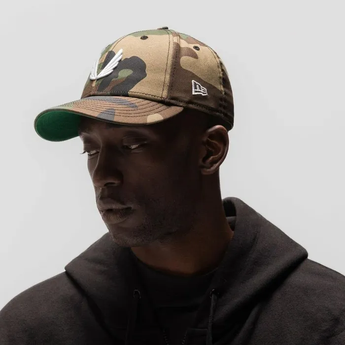Men Hats and Headwear ASRV New Era 59Fifty Low Profile Hat Woodland Camowhite wings
