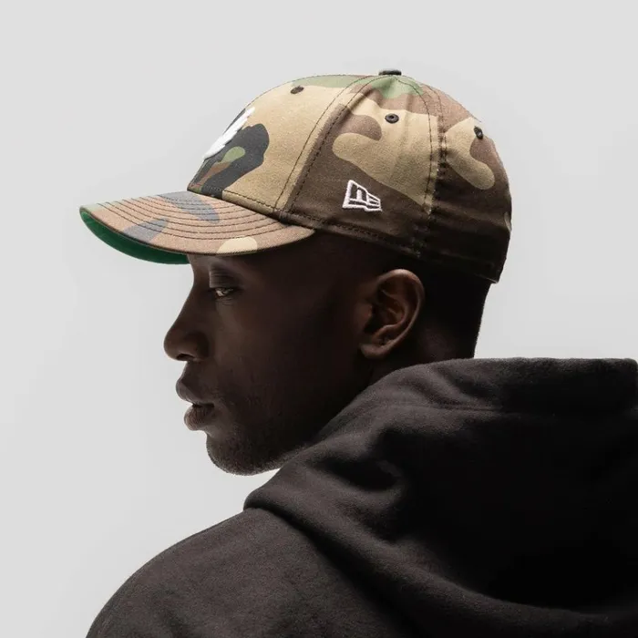 Men Hats and Headwear ASRV New Era 59Fifty Low Profile Hat Woodland Camowhite wings