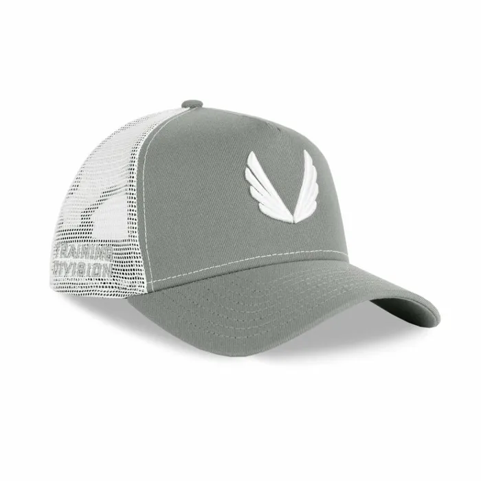 Men Hats and Headwear ASRV New Era 9Forty AFrame Trucker Hat Greywhite wings