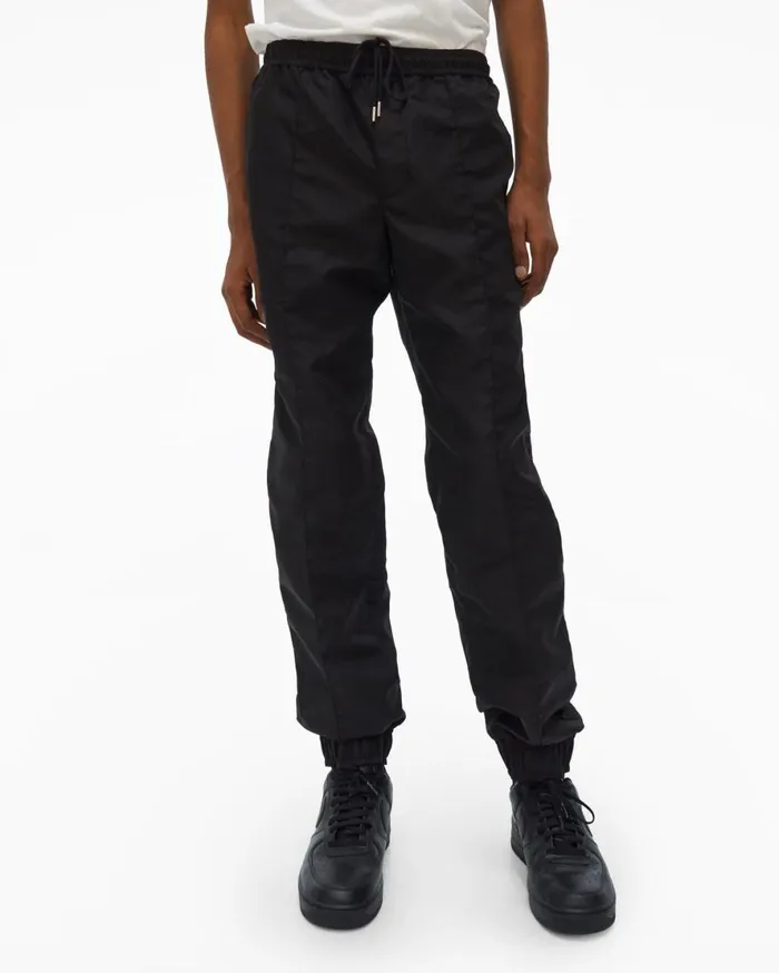 Men Helmut Lang Pants Logo Track Pant Basalt Black