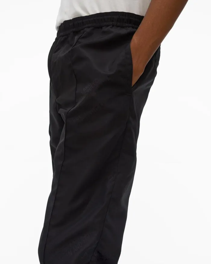 Men Helmut Lang Pants Logo Track Pant Basalt Black