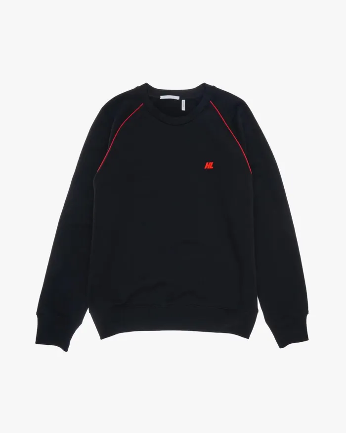 Men Helmut Lang Sweatshirts Raglan Sleeve Sweatshirt Black