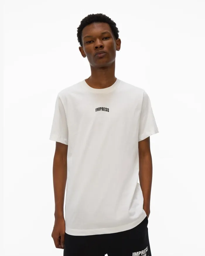 Men Helmut Lang TShirts Impress Tee Chalk White