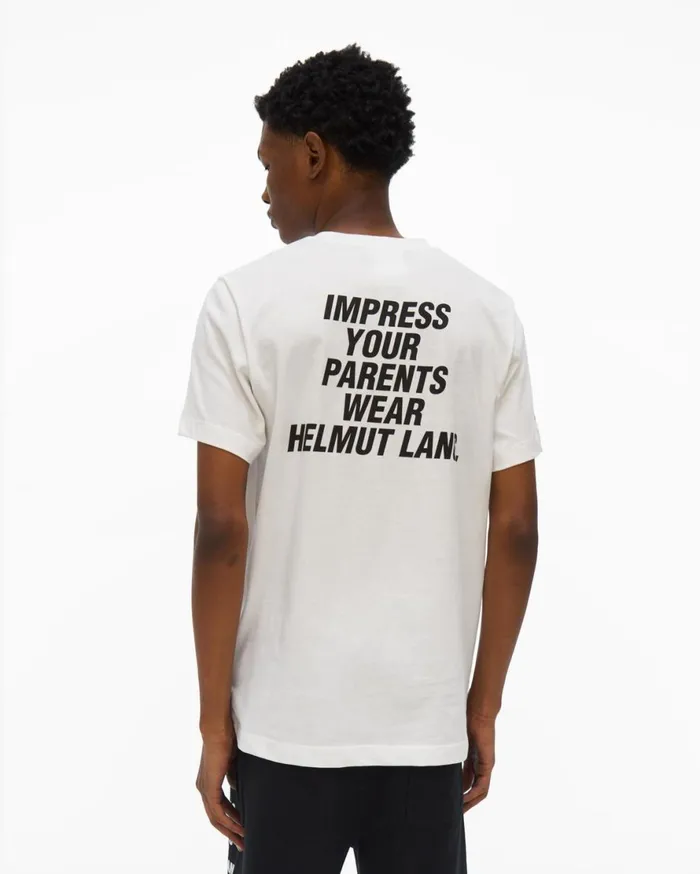 Men Helmut Lang TShirts Impress Tee Chalk White