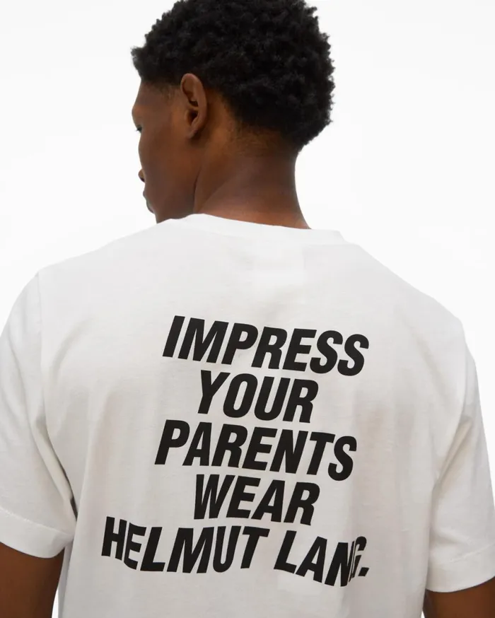 Men Helmut Lang TShirts Impress Tee Chalk White