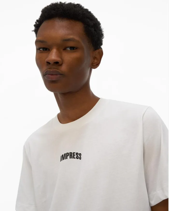 Men Helmut Lang TShirts Impress Tee Chalk White