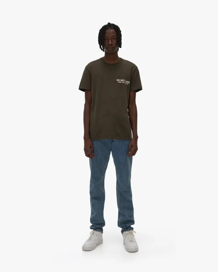 Men Helmut Lang TShirts Strap Tee Hunter Sage