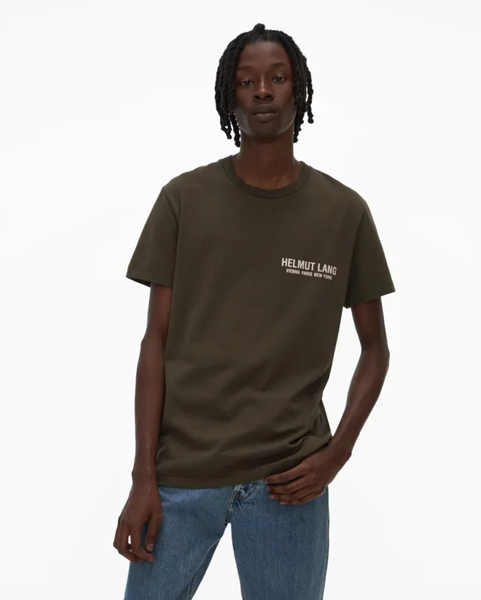 Men Helmut Lang TShirts Strap Tee Hunter Sage