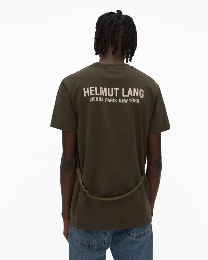 Men Helmut Lang TShirts Strap Tee Hunter Sage