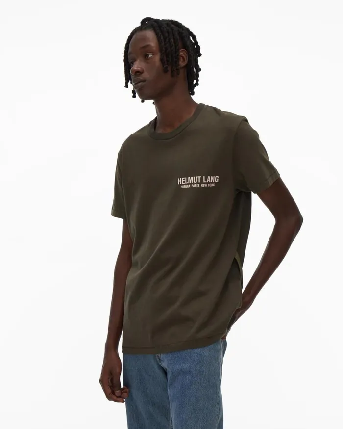 Men Helmut Lang TShirts Strap Tee Hunter Sage