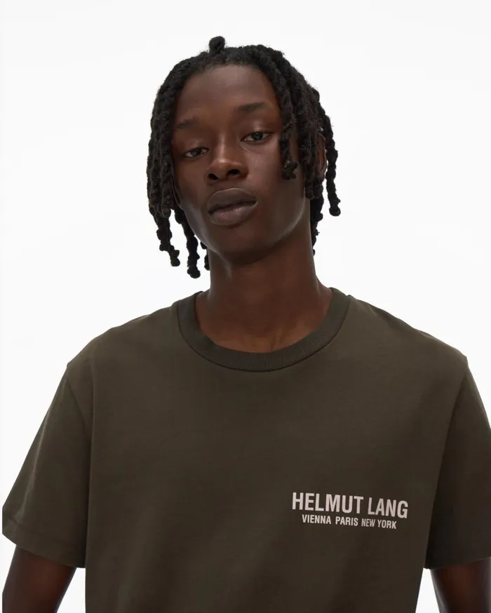 Men Helmut Lang TShirts Strap Tee Hunter Sage