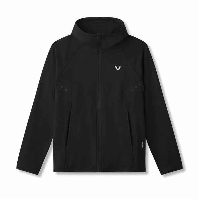 Men Hoodies and Sweatshirts ASRV Performance Fleece Zip Hoodie Black