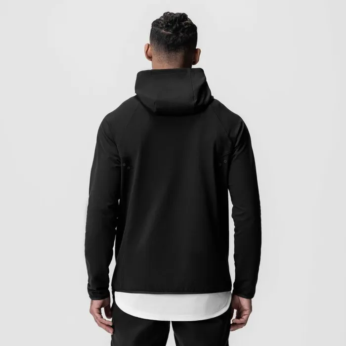 Men Hoodies and Sweatshirts ASRV Performance Fleece Zip Hoodie Black