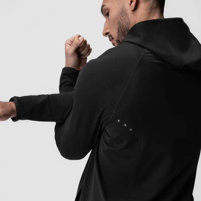 Men Hoodies and Sweatshirts ASRV Performance Fleece Zip Hoodie Black