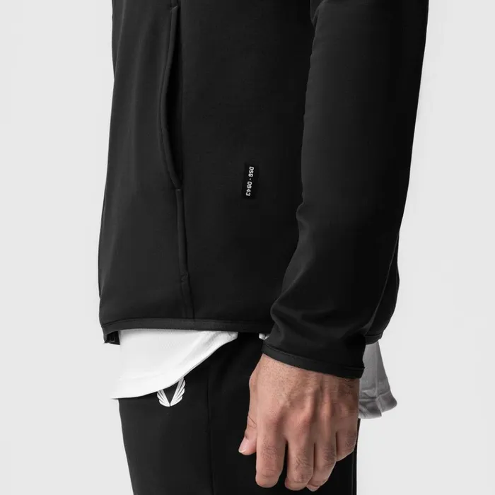 Men Hoodies and Sweatshirts ASRV Performance Fleece Zip Hoodie Black
