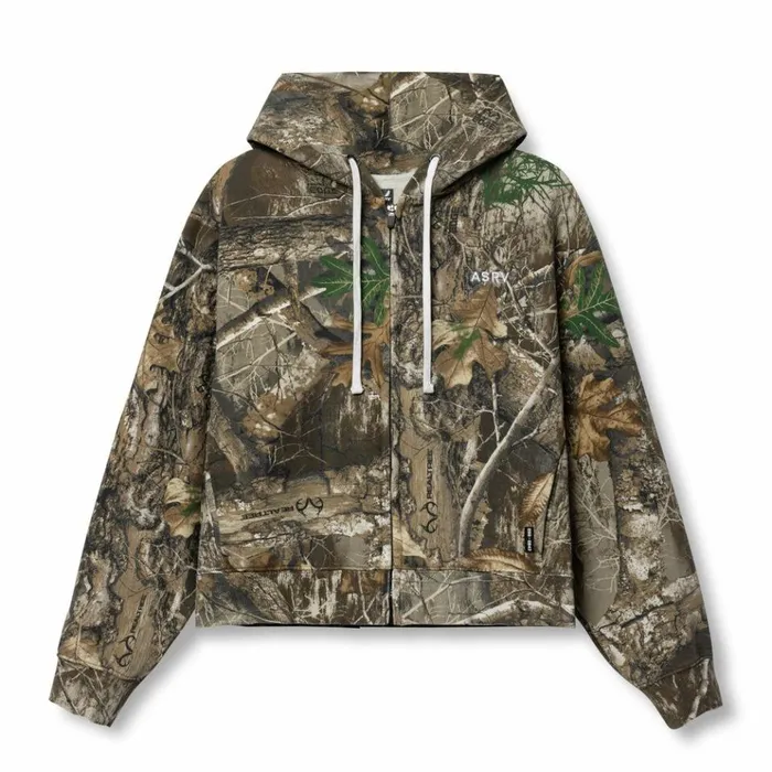 Men Hoodies and Sweatshirts ASRV Tech Essential Distressed Full Zip Hoodie Realtree Camo 034training Division034