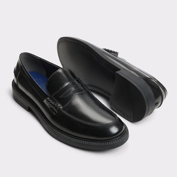 Men Howie Black Aldo Loafers and SlipOns