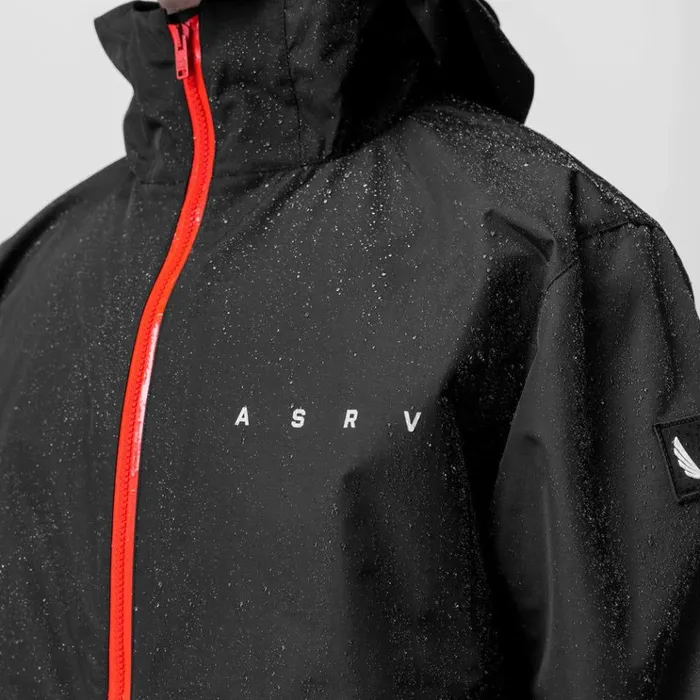 Men Jackets and Outerwear ASRV Hipora AQUAzip Tech Parka Black