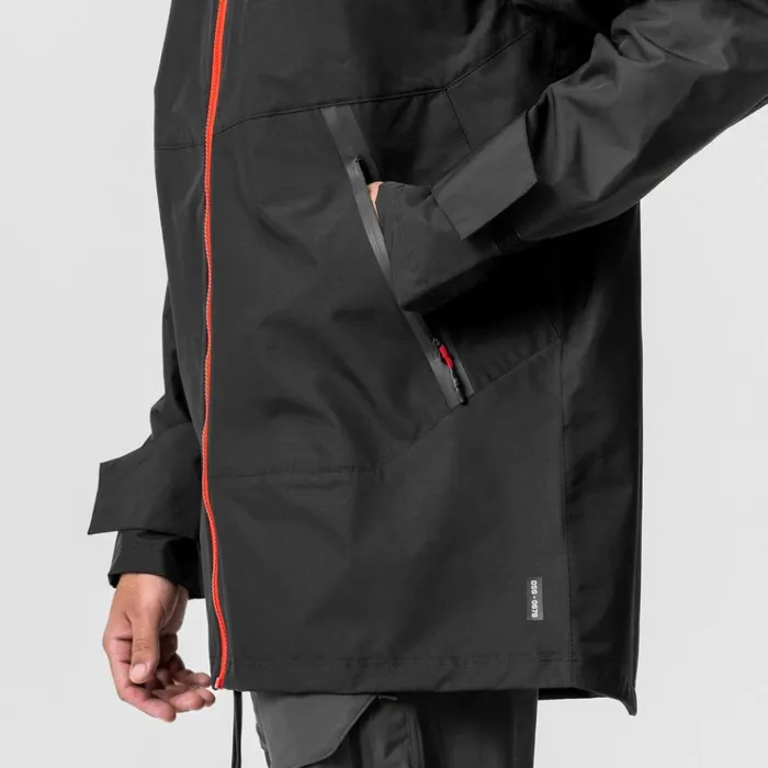 Men Jackets and Outerwear ASRV Hipora AQUAzip Tech Parka Black