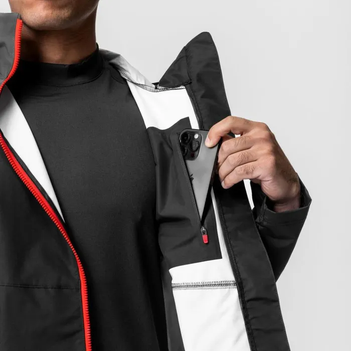 Men Jackets and Outerwear ASRV Hipora AQUAzip Tech Parka Black