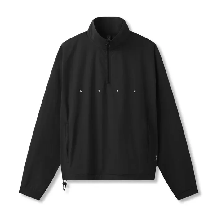 Men Jackets and Outerwear ASRV Ripstop Quarter Zip Jacket Black