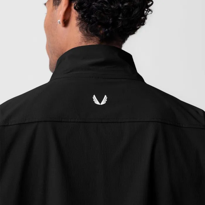 Men Jackets and Outerwear ASRV Ripstop Quarter Zip Jacket Black