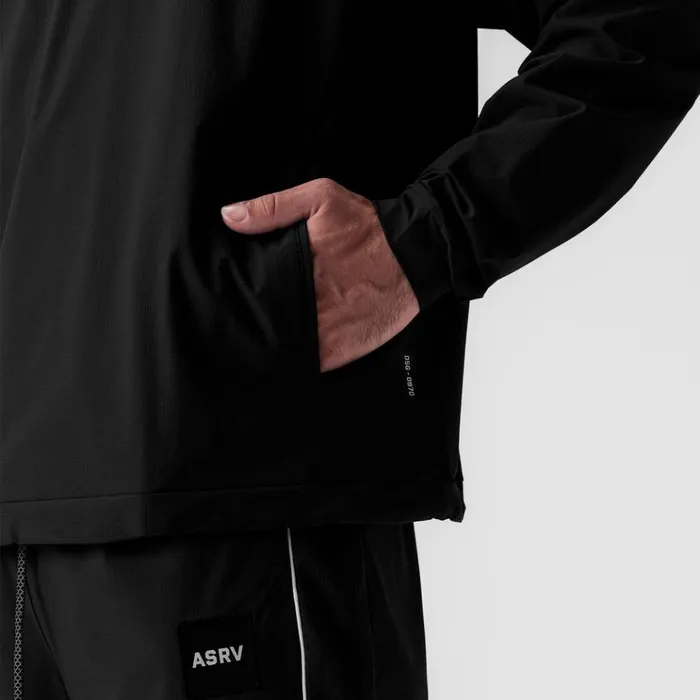 Men Jackets and Outerwear ASRV Ripstop Quarter Zip Jacket Black