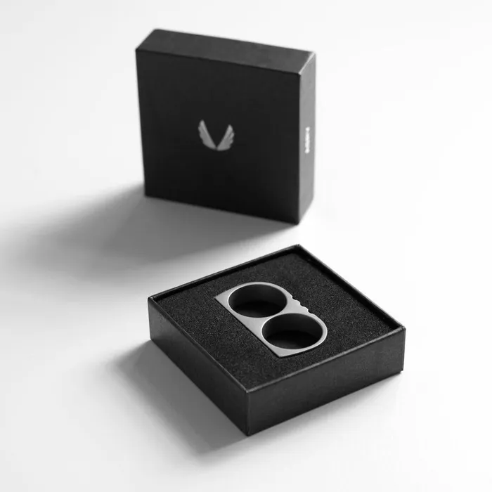 Men Jewelry and Hardware ASRV Double Ring Stainless Steel