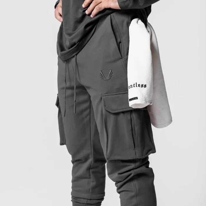 Men Joggers and Pants ASRV TechTerry Cargo High Rib Jogger Space Grey