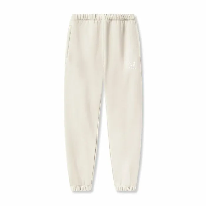 Men Joggers and Pants ASRV TechTerry Oversized Sweats Ivory Cream 034emblem034