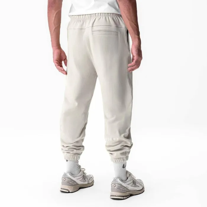 Men Joggers and Pants ASRV TechTerry Oversized Sweats Ivory Cream 034emblem034