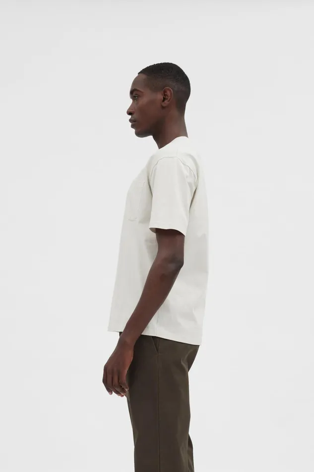 Men Johannes Standard Pocket SS Lucid White Norse Projects TShirts