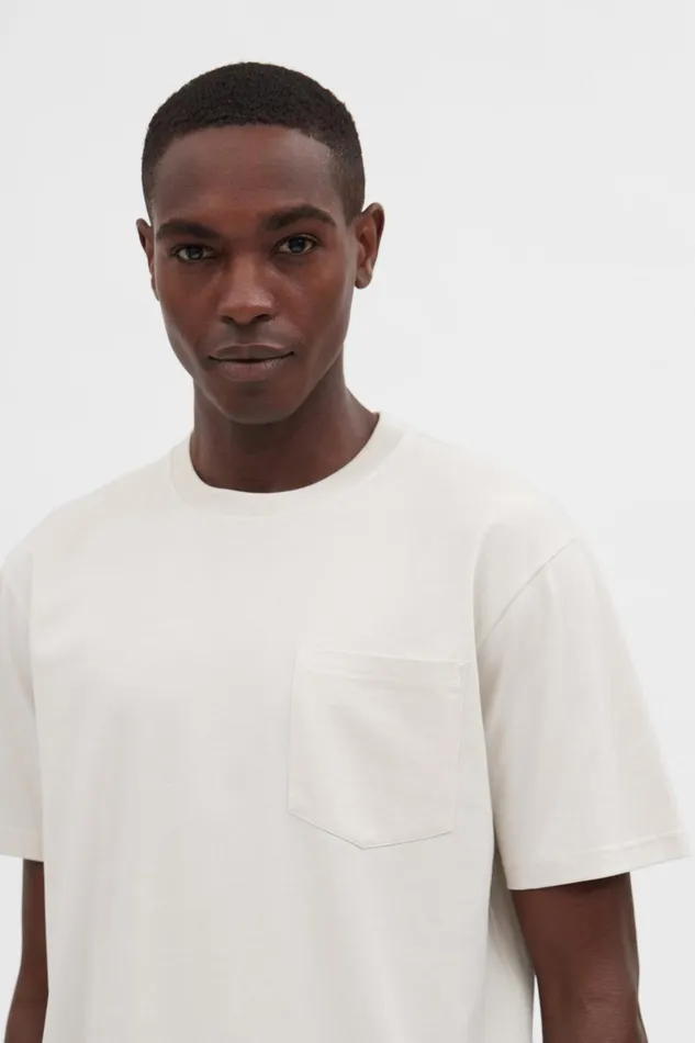 Men Johannes Standard Pocket SS Lucid White Norse Projects TShirts