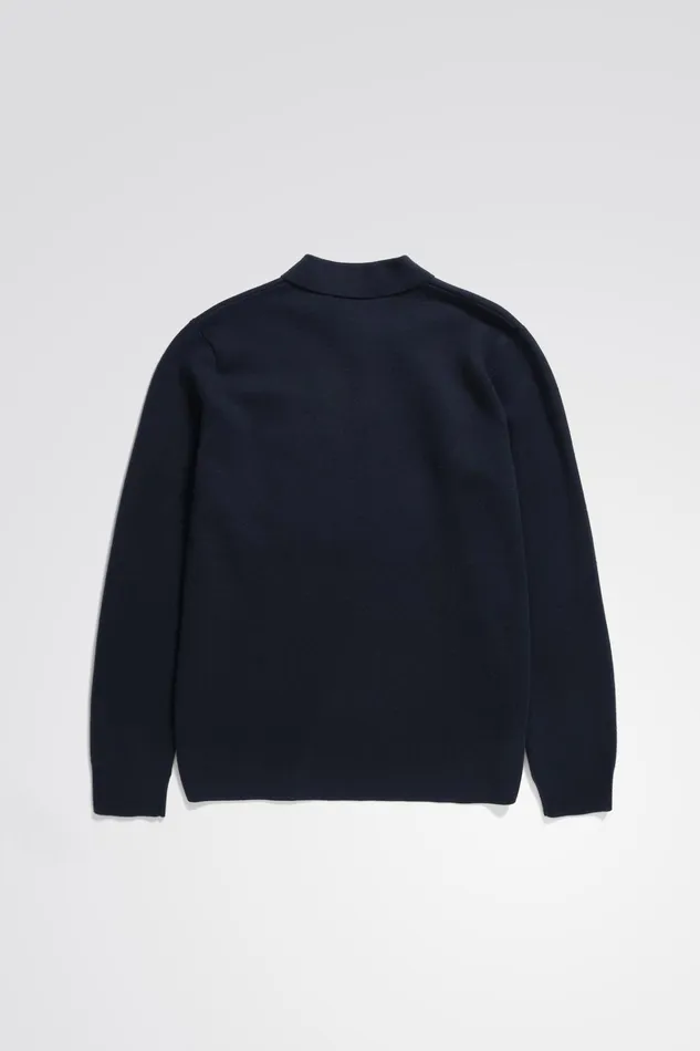 Men Kian Merino Cotton Milano Polo Dark Navy Norse Projects Knitwear