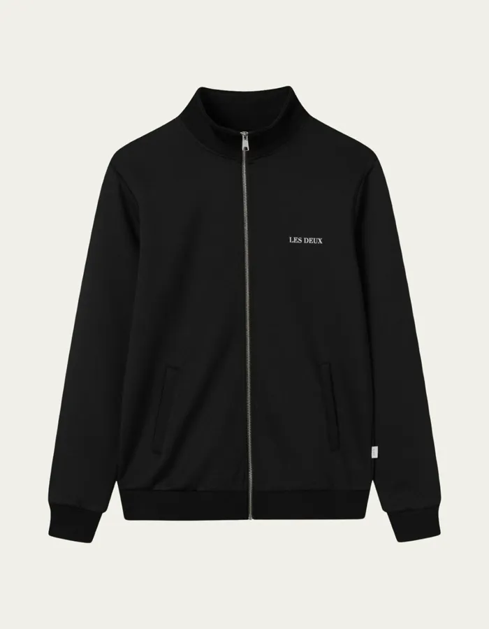 Men Les Deux HoodiesSweatshirts Ballier Track Jacket 8211 BlackBlack