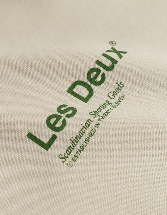 Men Les Deux HoodiesSweatshirts Brody Sweatshirt 20 8211 IvoryVintage Green