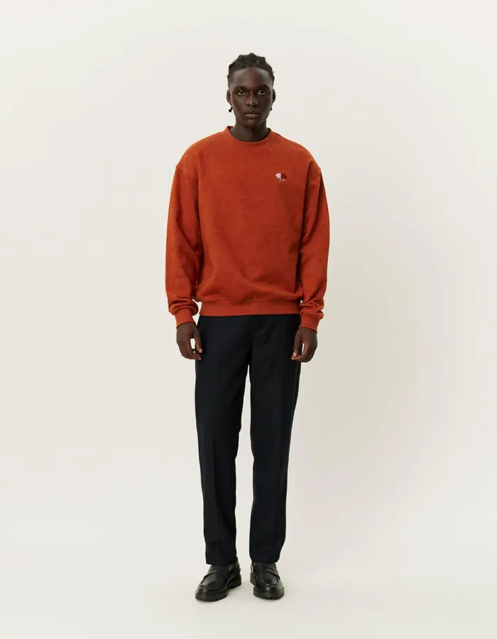 Men Les Deux HoodiesSweatshirts Clyde AOP Sweatshirt 8211 Arabian Spice