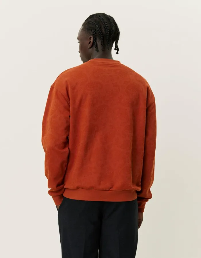 Men Les Deux HoodiesSweatshirts Clyde AOP Sweatshirt 8211 Arabian Spice