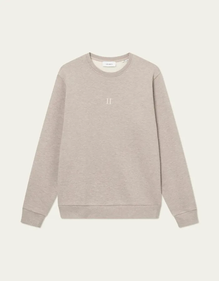 Men Les Deux HoodiesSweatshirts Mini Encore Sweatshirt 20 8211 Dark Sand MelangeIvory
