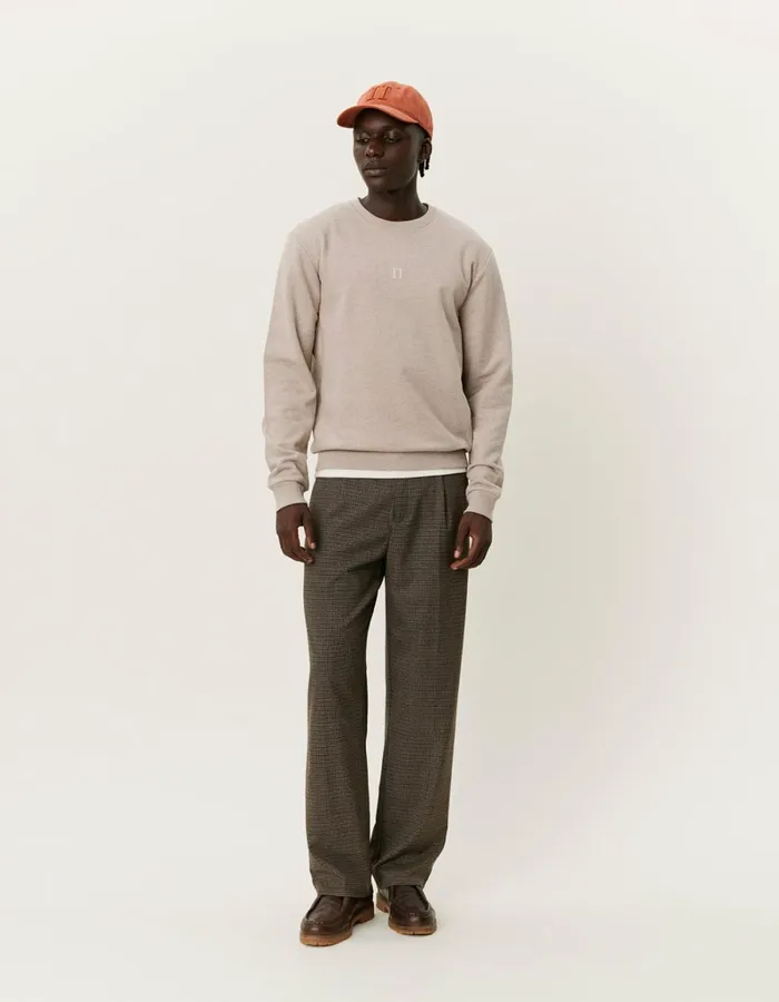 Men Les Deux HoodiesSweatshirts Mini Encore Sweatshirt 20 8211 Dark Sand MelangeIvory
