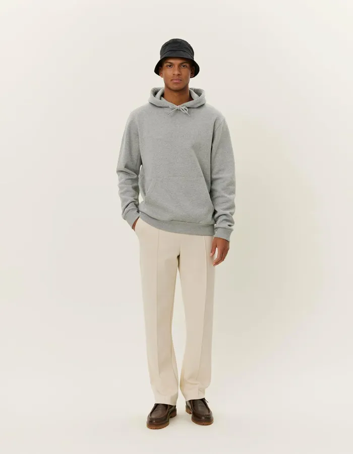 Men Les Deux HoodiesSweatshirts Norregaard Tonal Hoodie 8211 Grey Melange