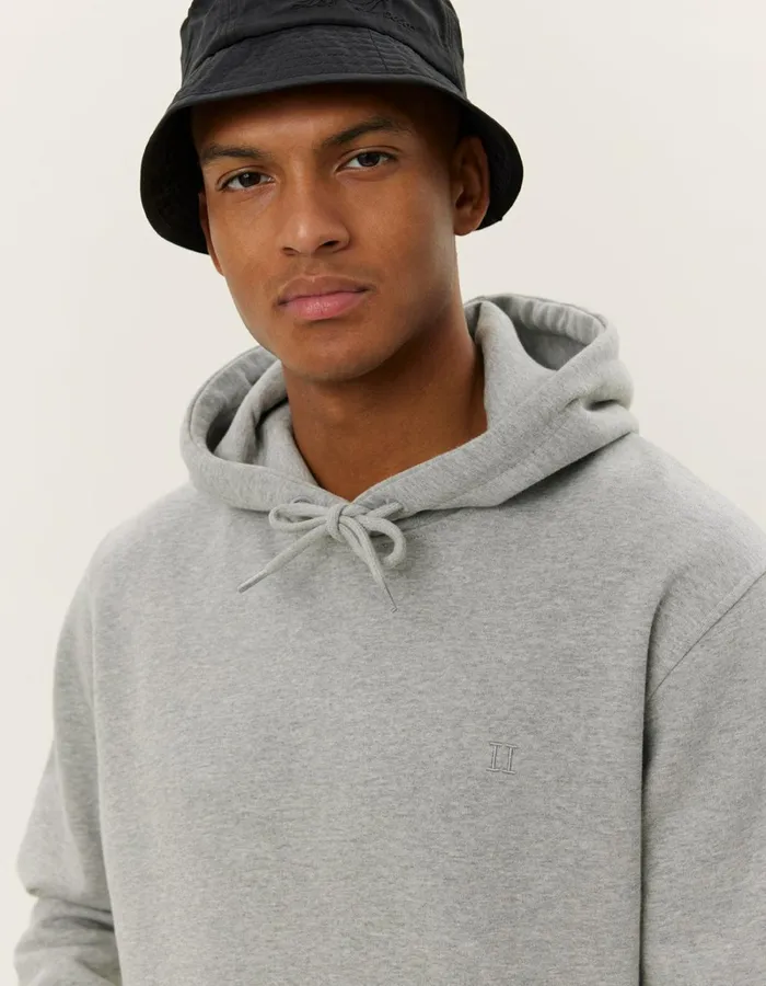 Men Les Deux HoodiesSweatshirts Norregaard Tonal Hoodie 8211 Grey Melange
