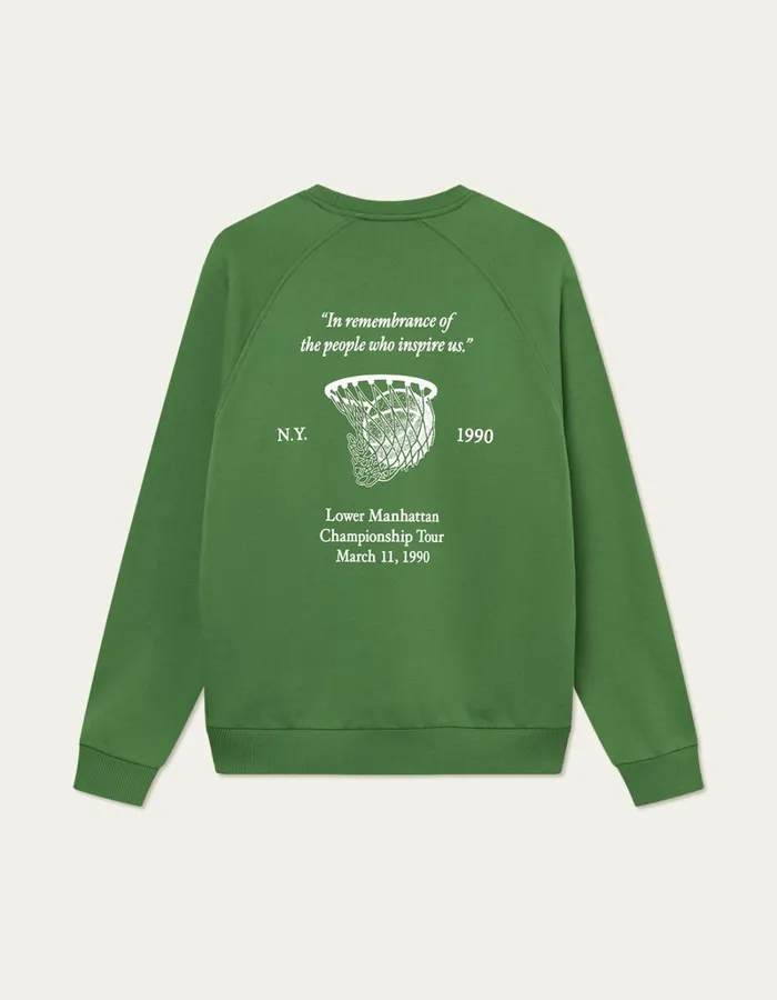 Men Les Deux HoodiesSweatshirts Tournament Sweatshirt 8211 Vintage GreenWhite
