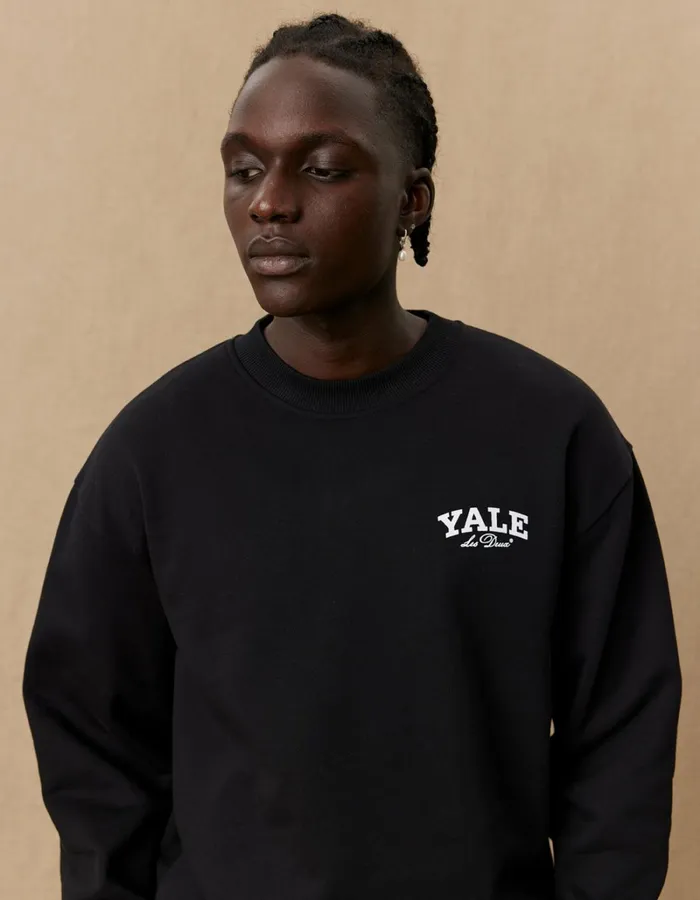 Men Les Deux HoodiesSweatshirts Yale Bulldog Sweatshirt 8211 BlackBlack