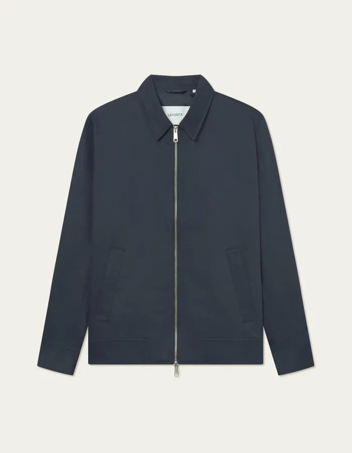 Men Les Deux JacketsCoats Como Cotton Coach Jacket 8211 Dark Navy