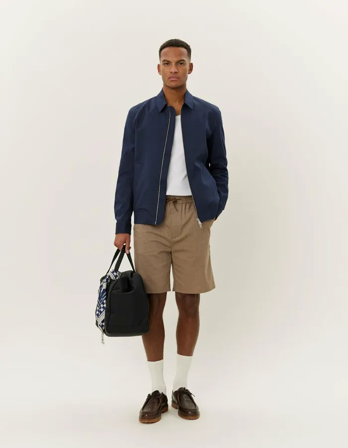Men Les Deux JacketsCoats Como Cotton Coach Jacket 8211 Dark Navy